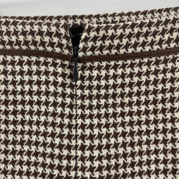 ESCADA Vintage Brown Houndstooth Pencil Mini Skirt - Picture 5 of 7